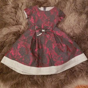 Girls tiered dress with bow 4t